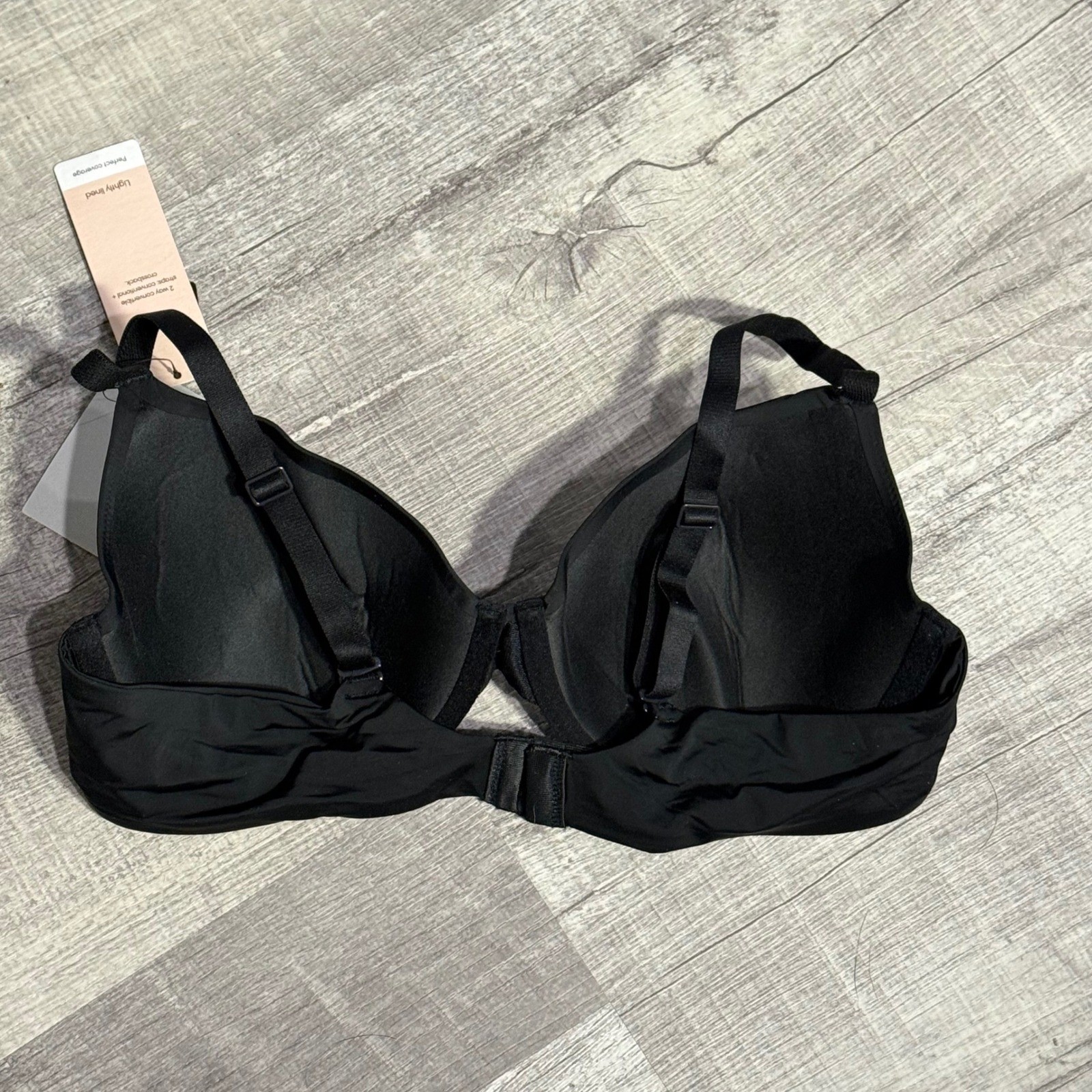 Calvin Klein Perfectly Fit Flex Bra 38B Black Lightly Lined Convertible NWT