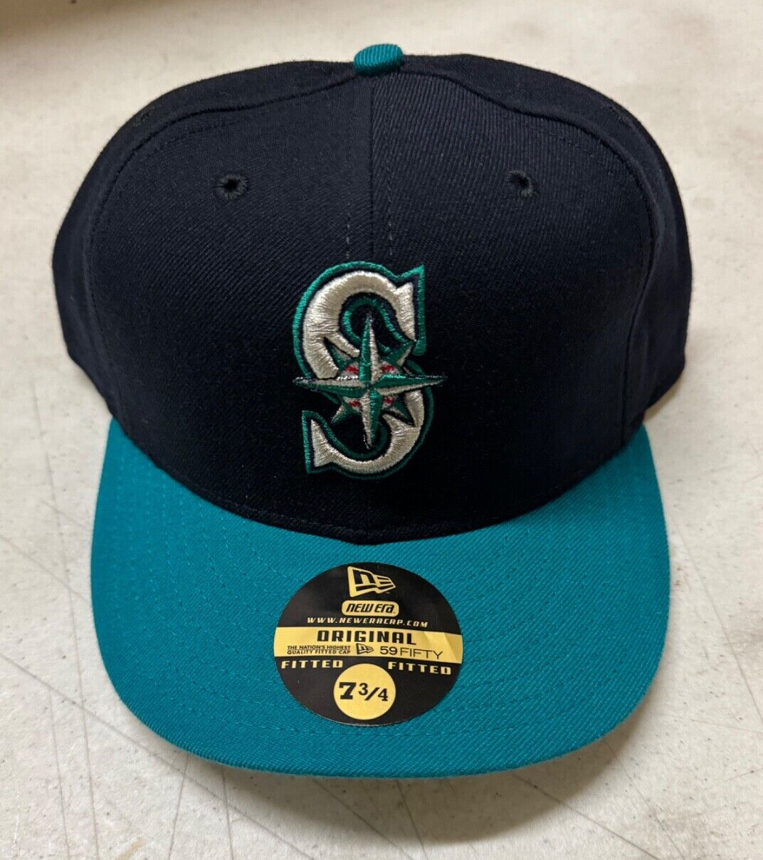 New Era Seattle Mariners Vintage 90’s 100% Wool Fitted 7 3/4 Hat Cap – Brand New