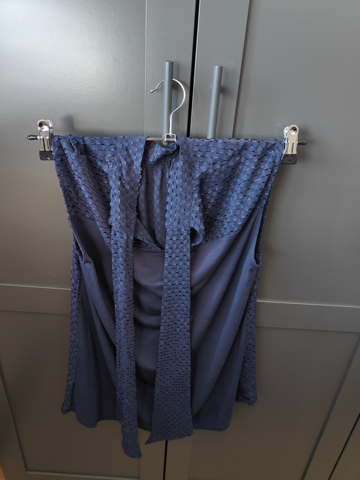 Next petite high neck tie back top- size 14