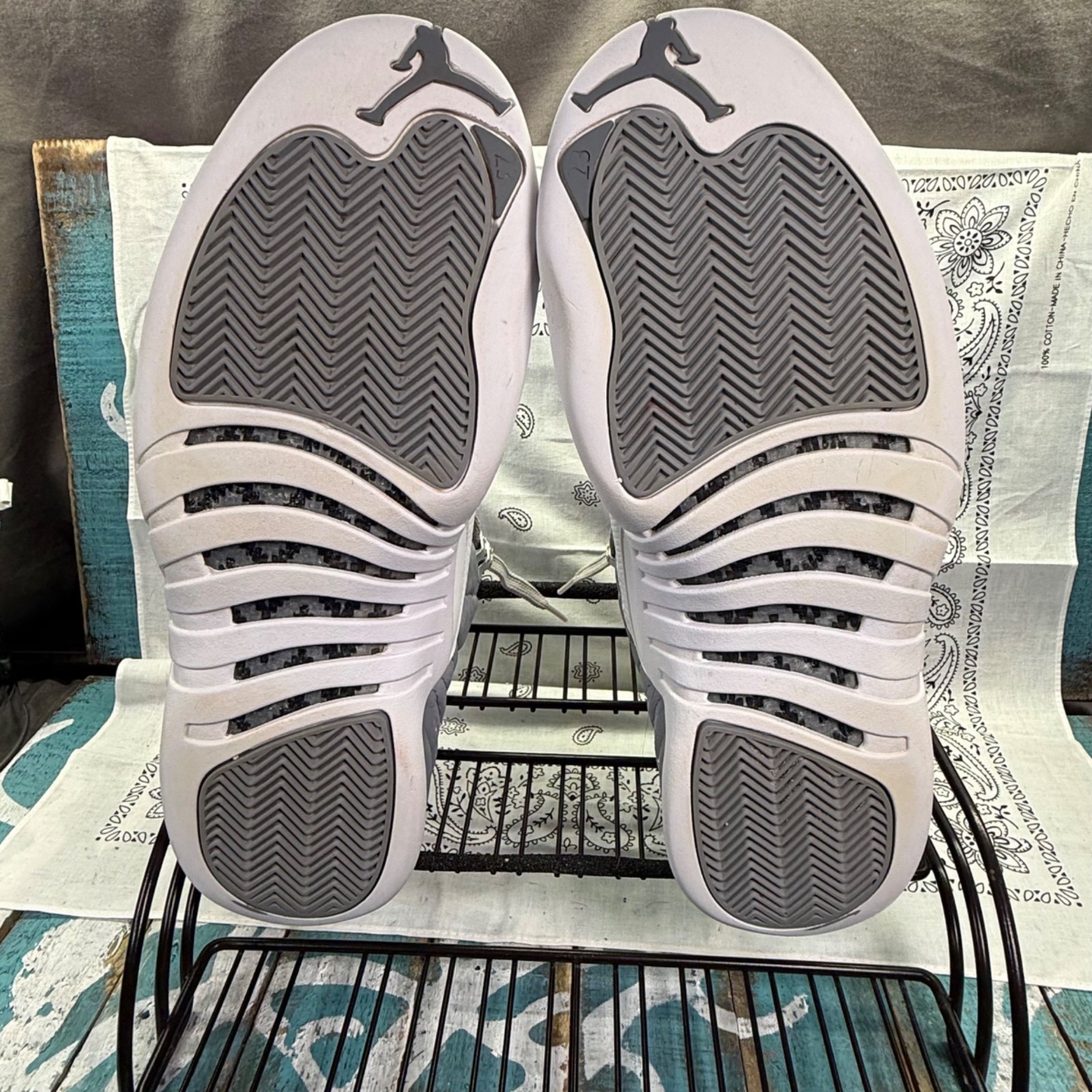 Jordan Air Jordan 12 Retro Stealth Men’s 10 Sneakers Gray/White CT8013-015