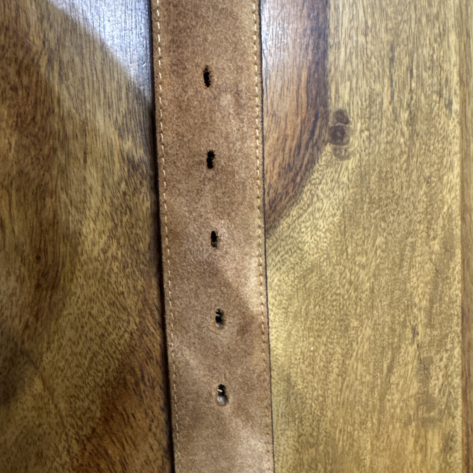 Mens Leather Belt Size 32 Ostrich Print Brown Y1025 Made In USA Western