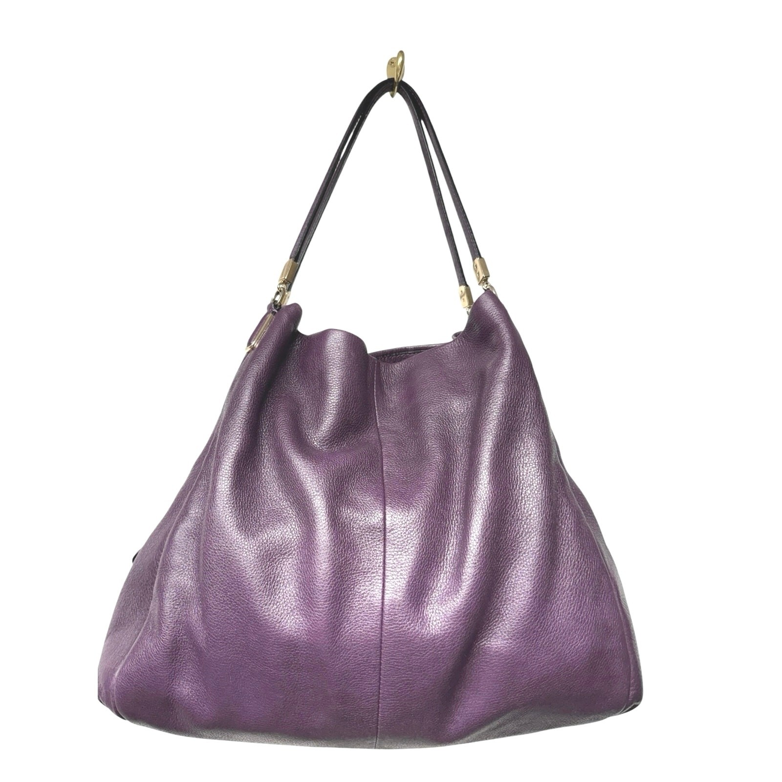 Coach Madison Phoebe Shoulder Hobo Bag 24621 Purple Leather 3 Compartment