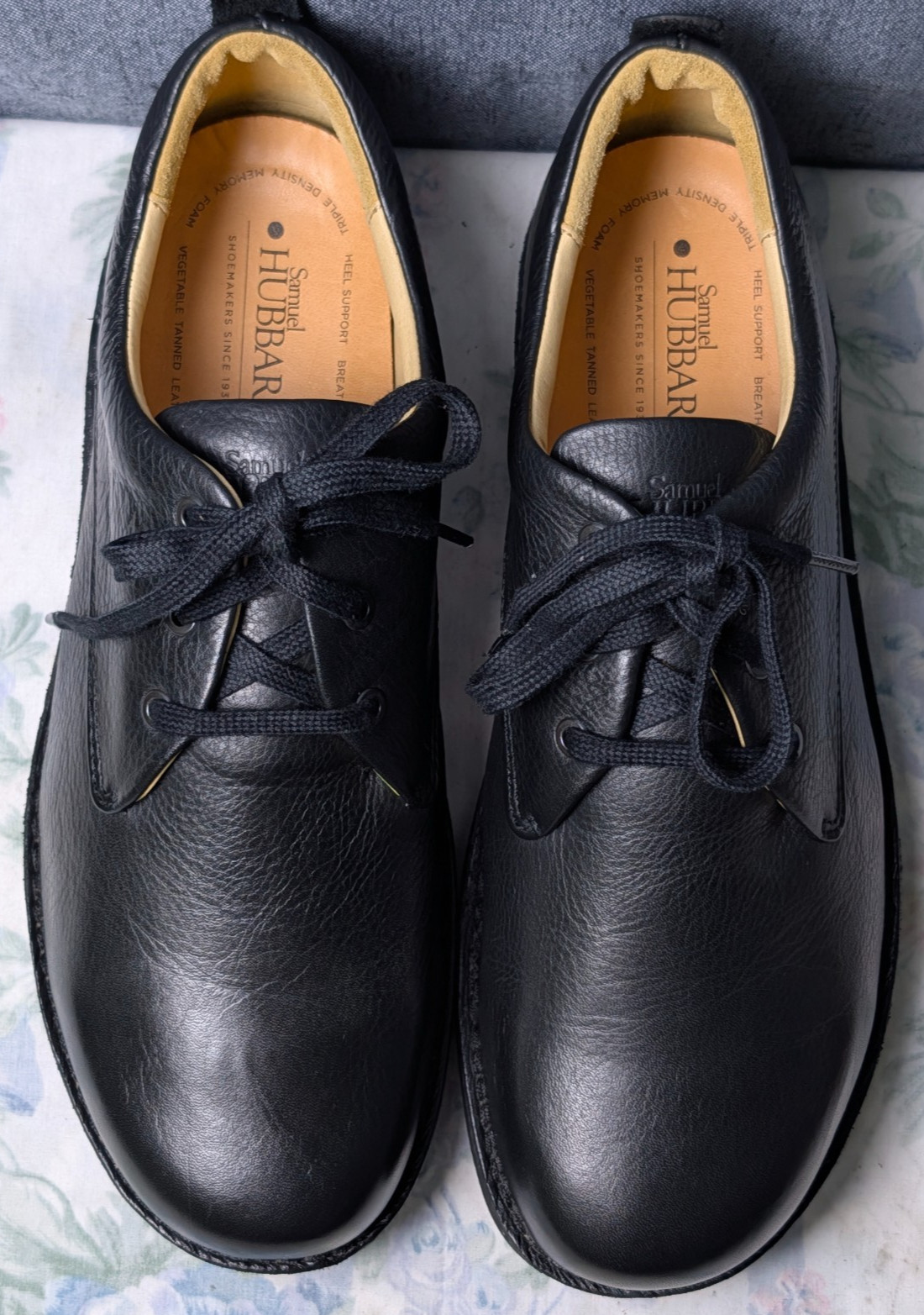 Samuel Hubbard Free Men’s 11.5 Black Leather Oxfords Vibram Shoes M1100 Portugal