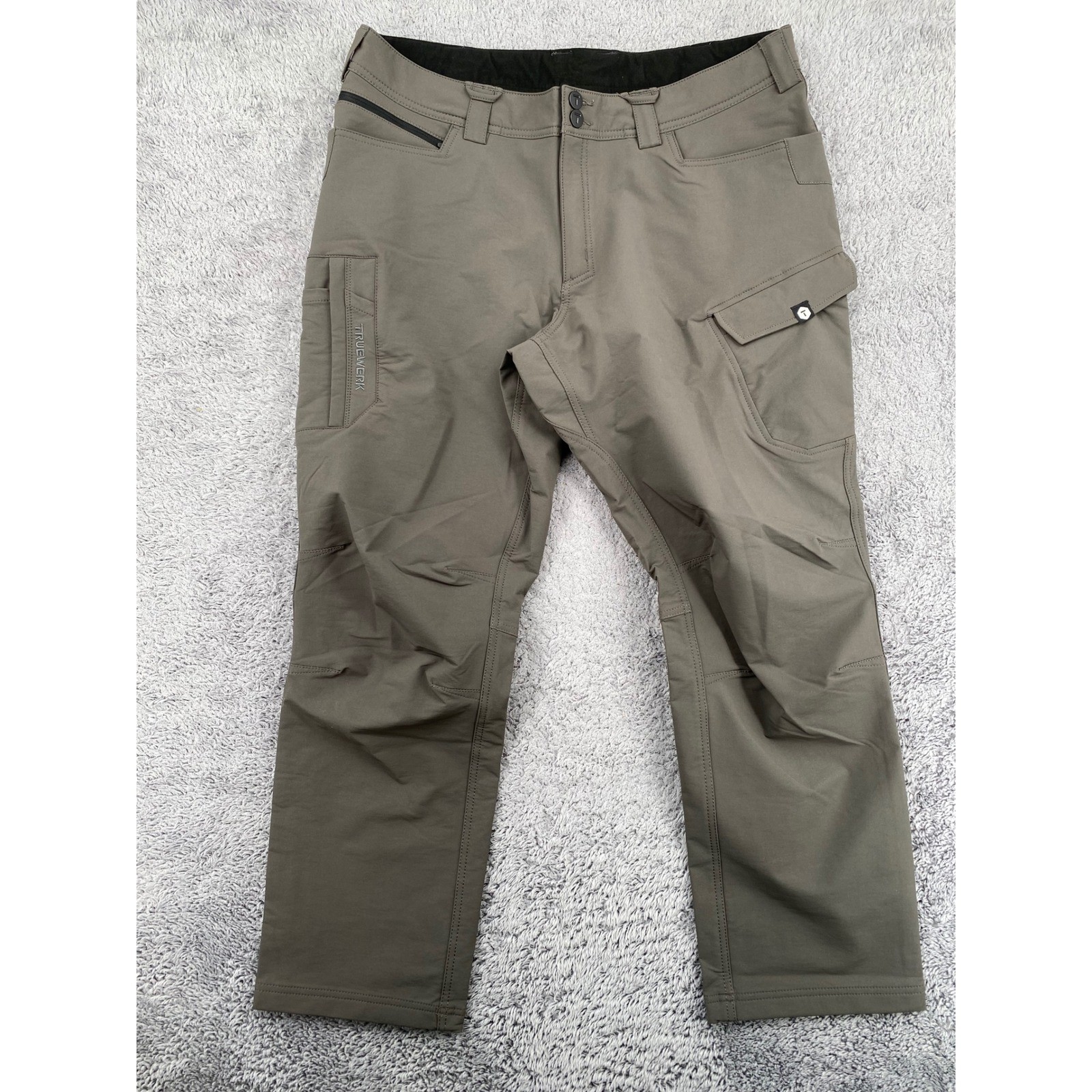 Truewerk T2 Werkpant 38×30 Brown Workwear Technical Tactical Utility Cargo Pants