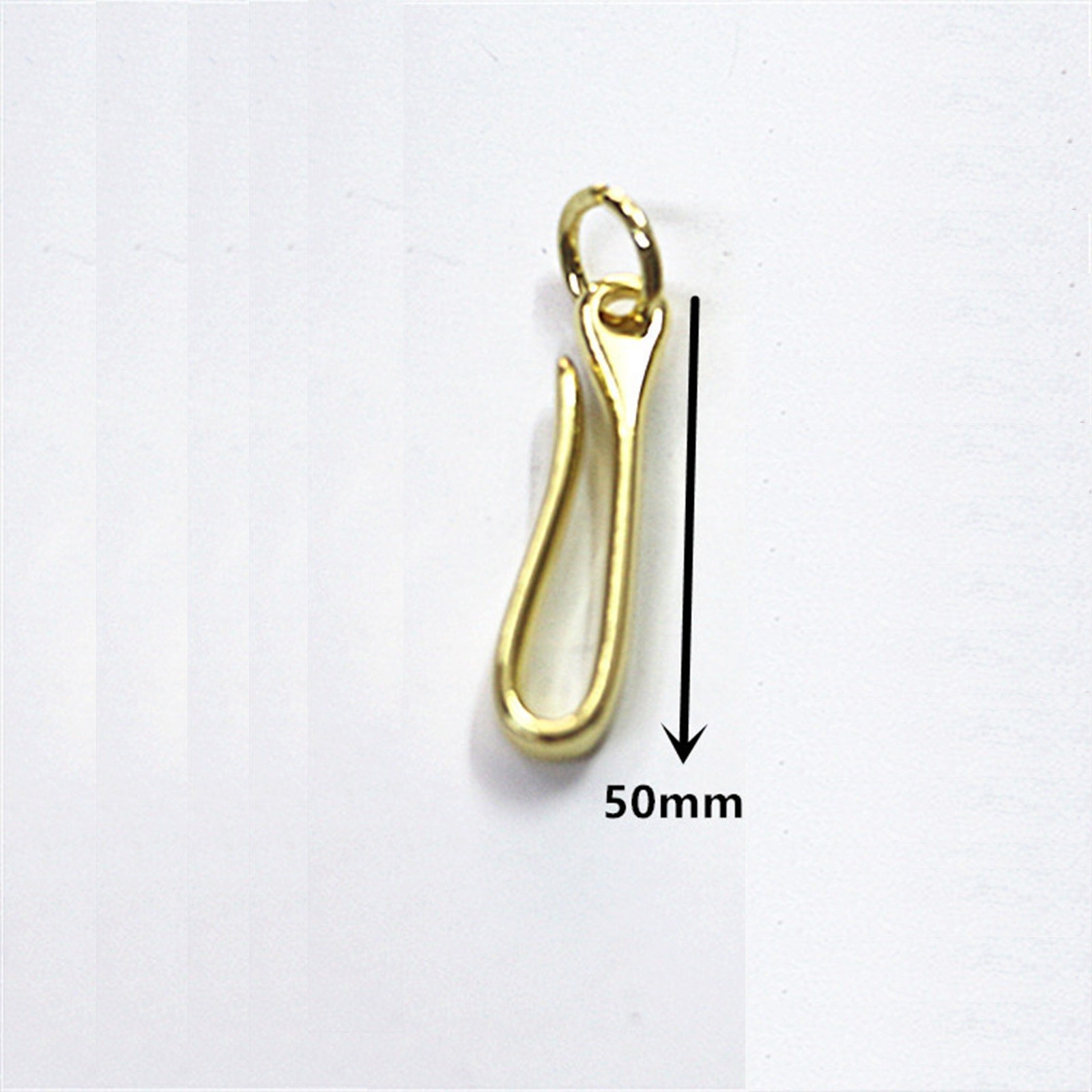 S Retro Solid Brass KeyChain Key Ring Belt U Hook Wallet Chain Fish Hook