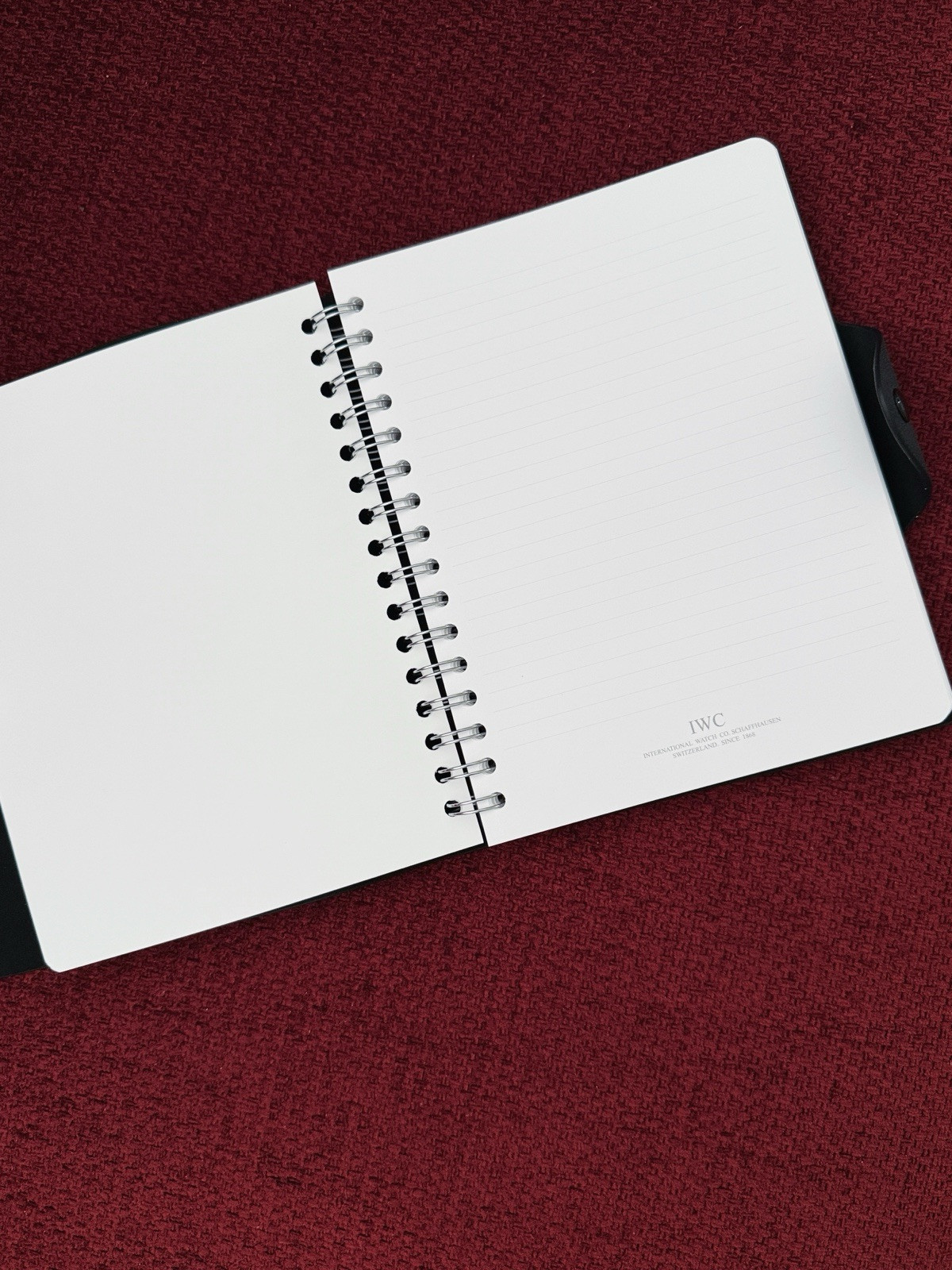 IWC Leather Notebook Journals Black, B5 Size 22.5*19 cm, 70 pages, Refillable