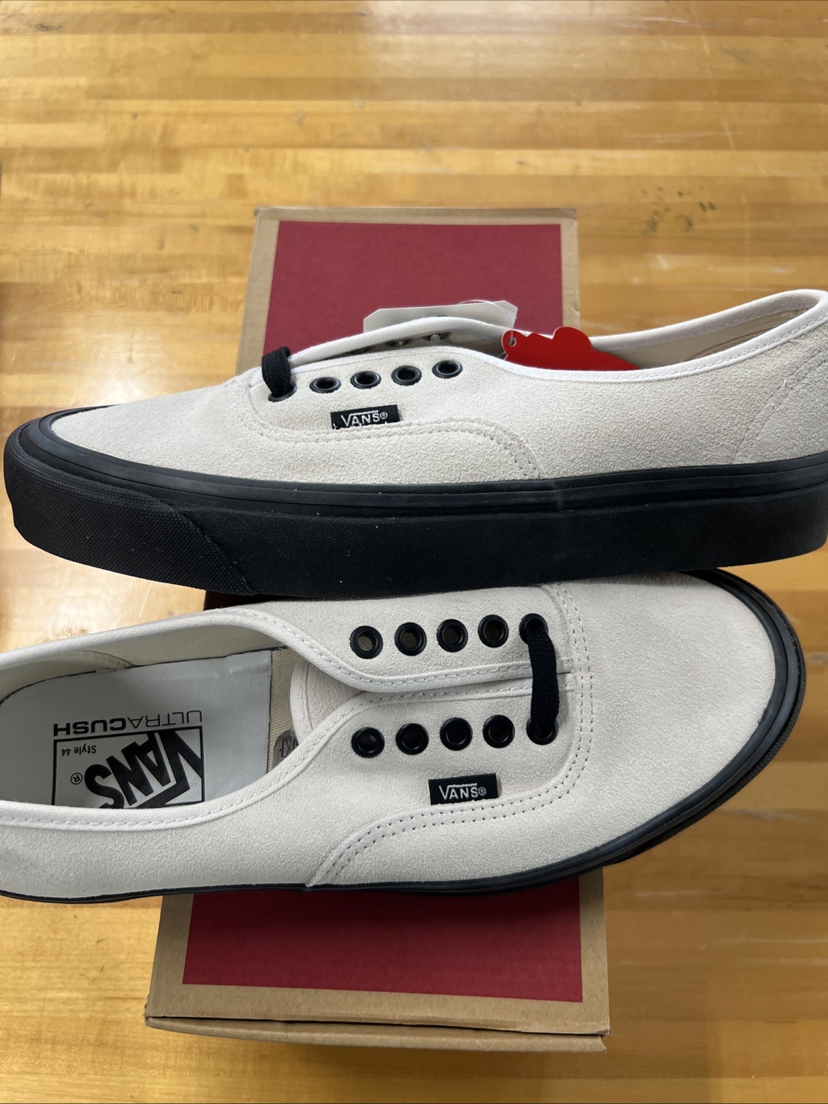 VANS Authentic 44 DX Anaheim Factory OG White Canvas Mens Size 9 Suede NEW