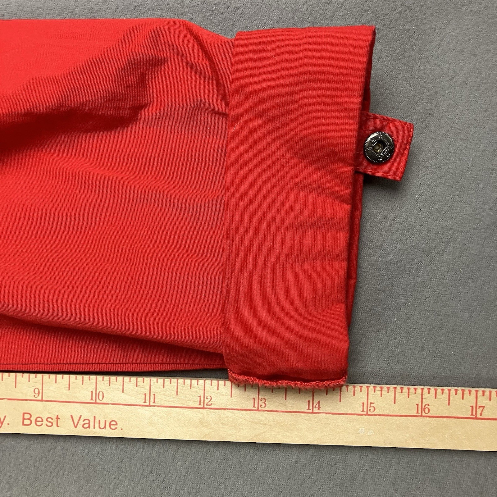 Style & Co. Women’s Size Large Red Jacket Full Zip Button Snap Outdoor Coat
