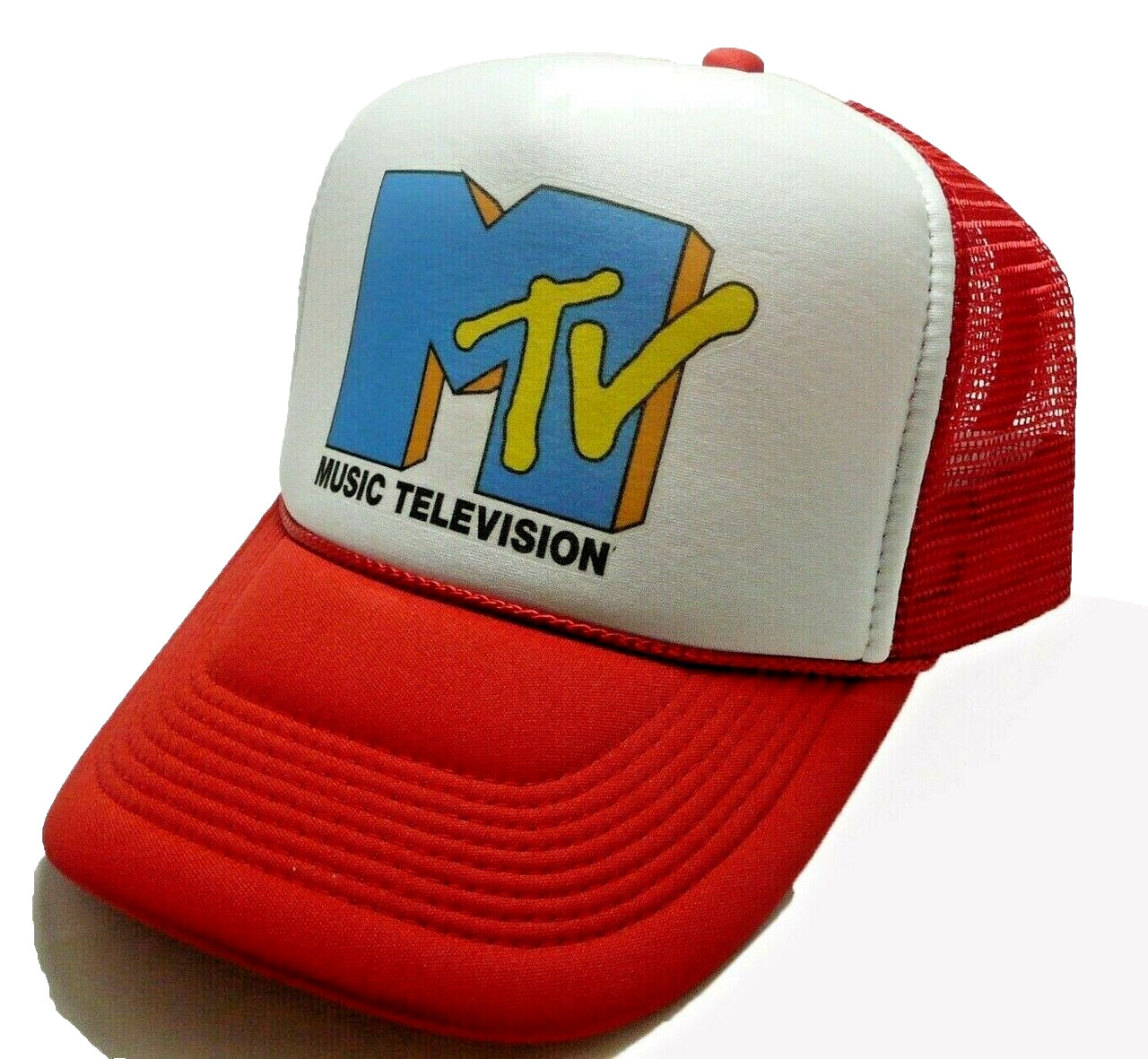 Vintage Mtv hat Music Television Trucker Hat snapback Red adjustable Cap