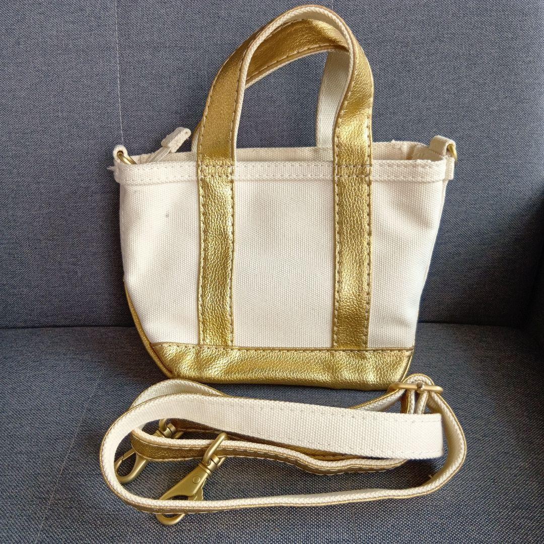 L.L.Bean Gold Canvas Tote Bag with Adjustable Strap Used, Limited Edition