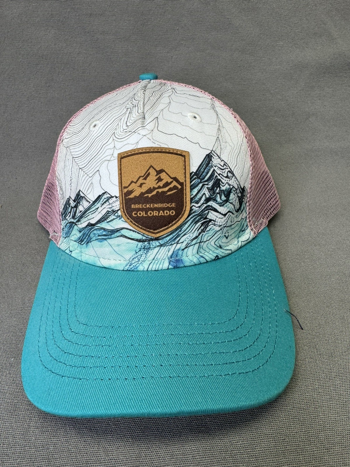 Locale Designed In Colorado Trucker Hat Pink Mesh Mountains New with the tag