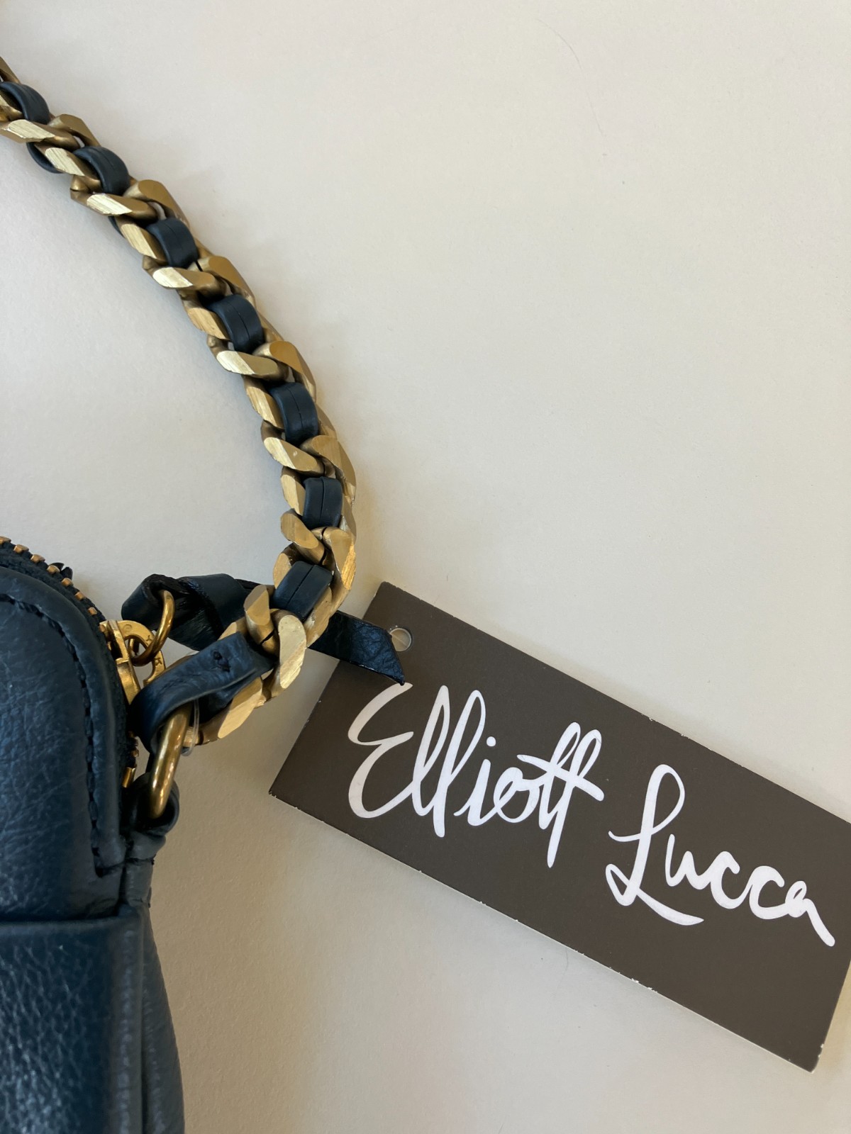 Elliott Lucca Zoe Small Leather Crossbody Bag Purse Blue NWT ARV 78