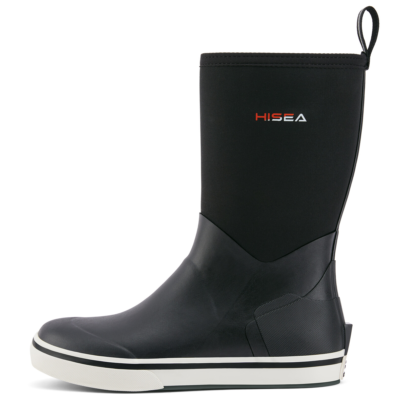 HISEA Men Mid-Calf Fishing Deck Boots Waterproof Non-Slip Gardening Rain Boots