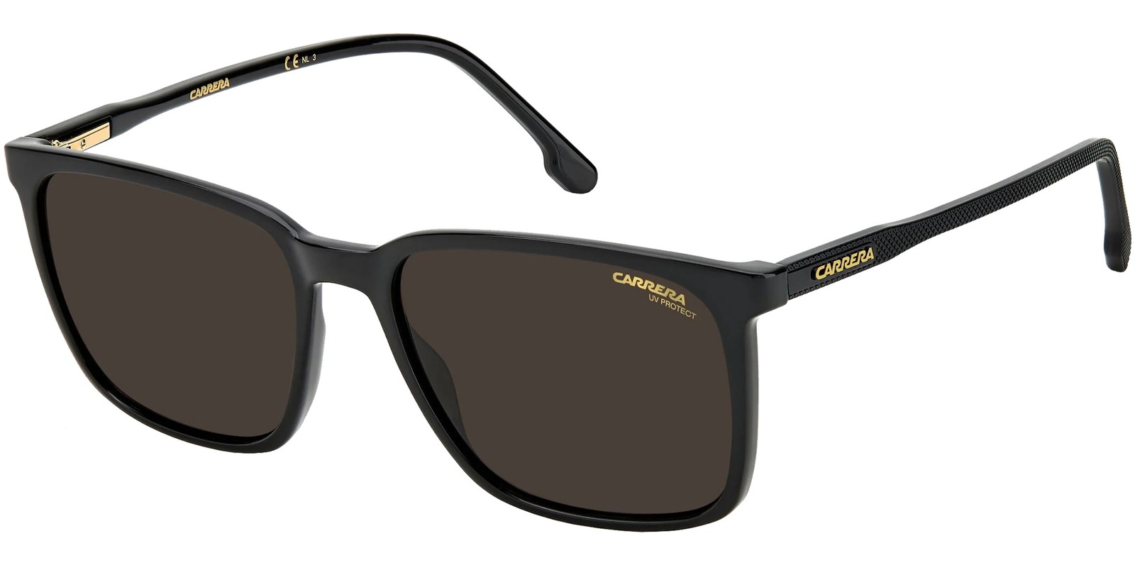 Carrera Men’s Black Square Sunglasses w/ Spring Flex Hinges – CA259S 0807 70