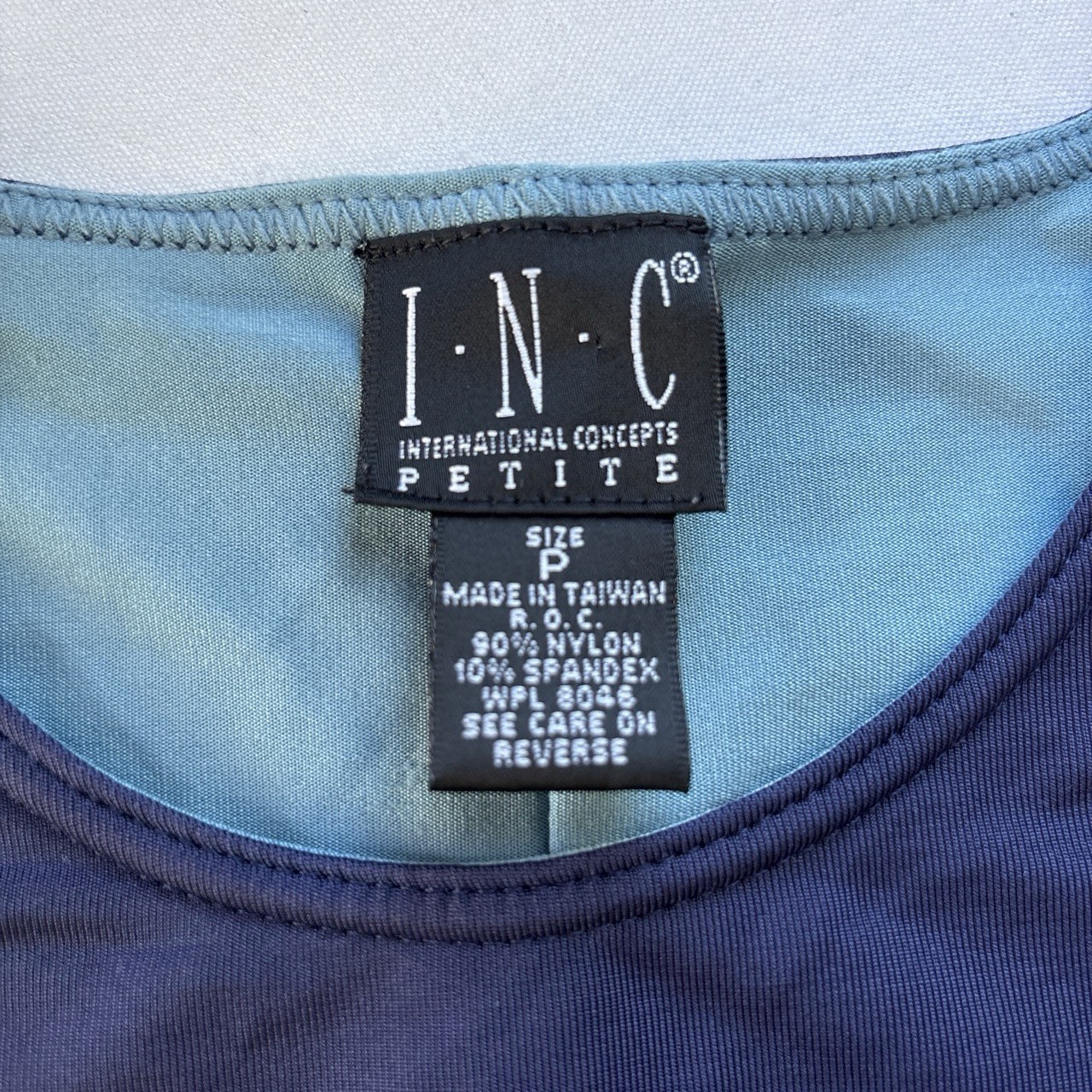 I.N.C. Navy Blue Solid Scoop Neck Jersey Tank Top Sleeveless Petite P