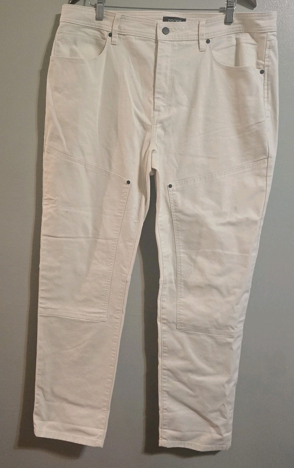 Proof Rover Double-Knee Work Pants Men’s 38×32 Beige Straight Fit Huckberry