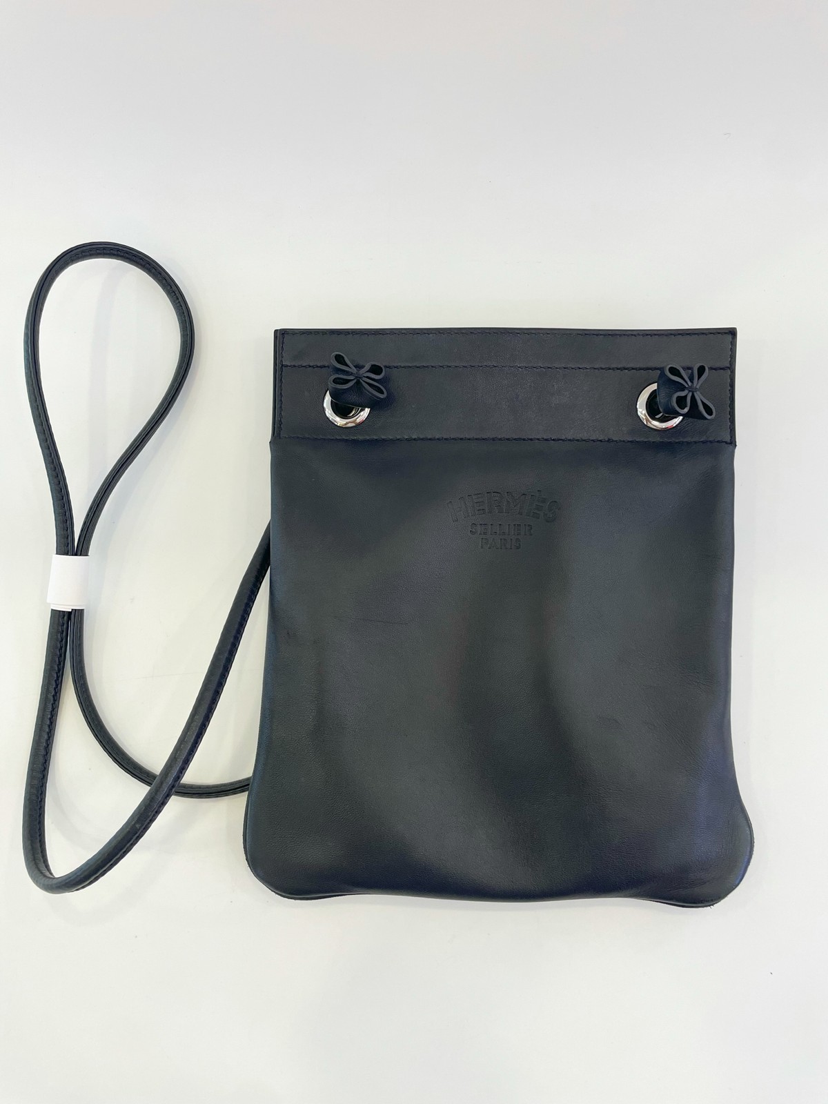 Hermes PHW Aline Shoulder Bag Leather Noir