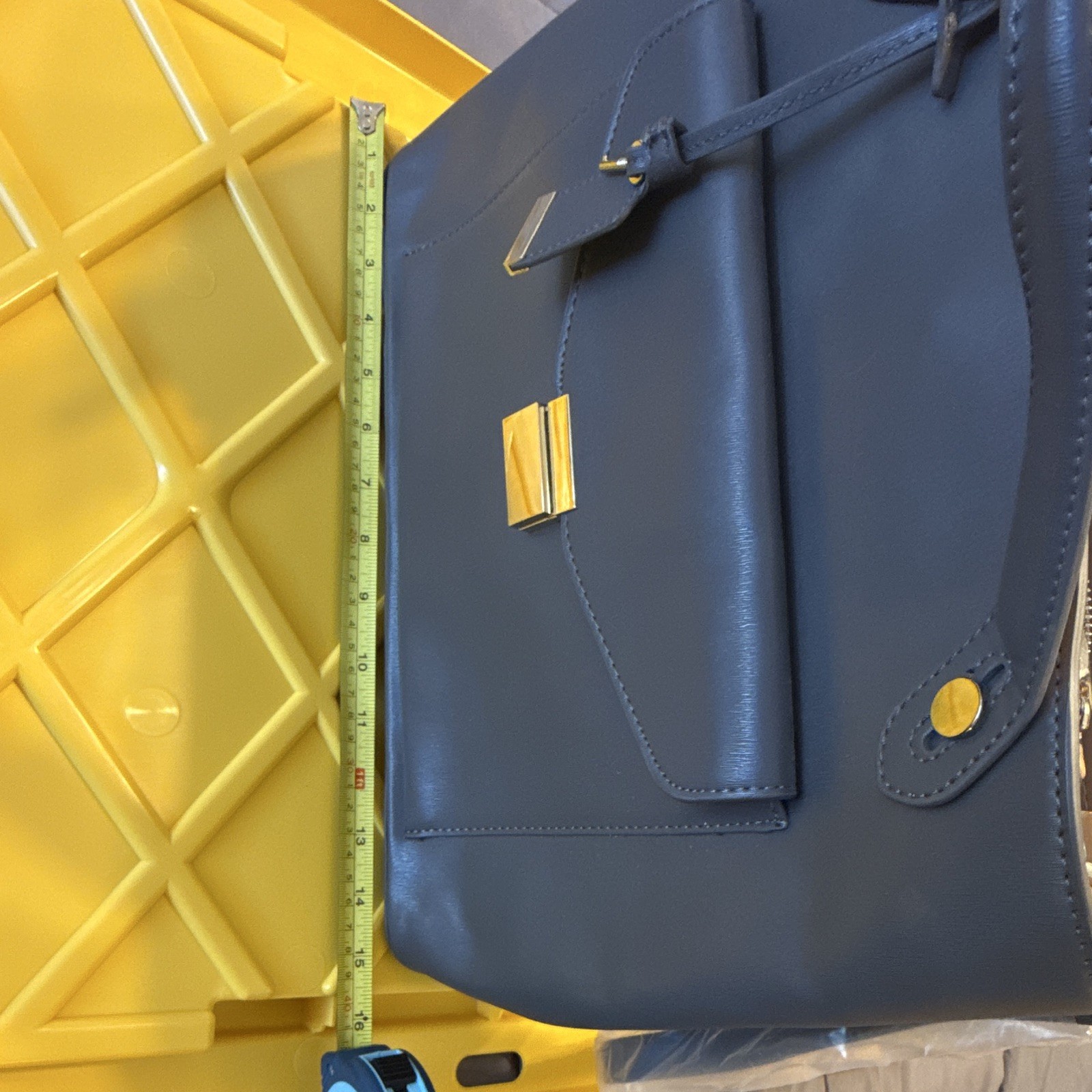 ZARA Basic Collection Gray Top Handle Satchel Bag, Detachable Strap