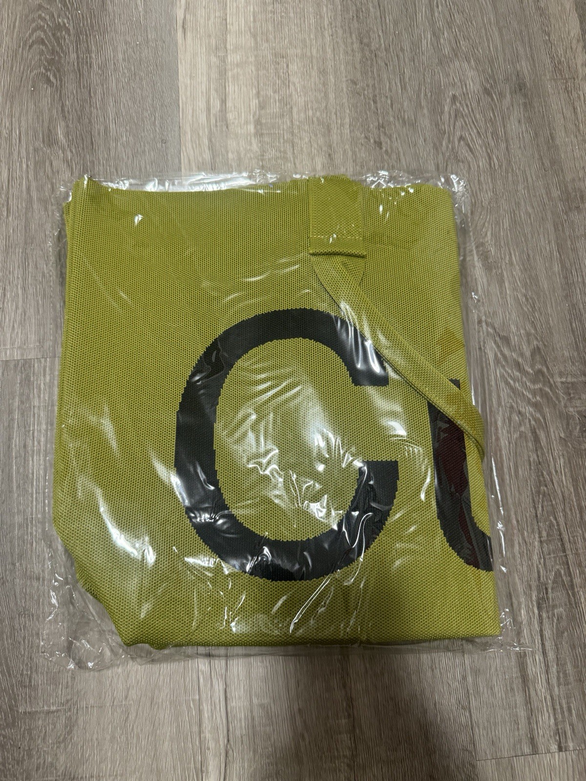 Curves By Sean Brown Knit Tote Bag Lemongrass Brand New