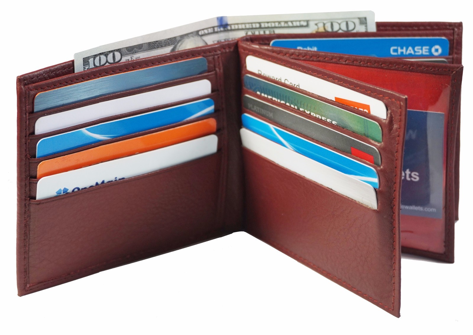 Bifold Hipster Multi Credit Card ID Holder Wallet Premium Leather Mens Wallet