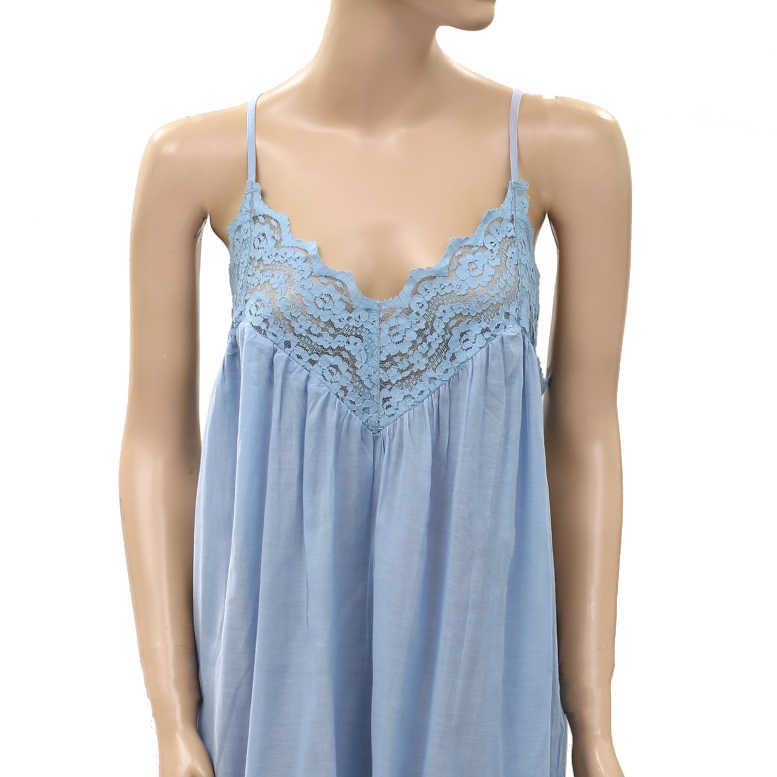 Intimately Free People Fiona Mini Slip Dress Billowy Sleeveless Lace M 288890