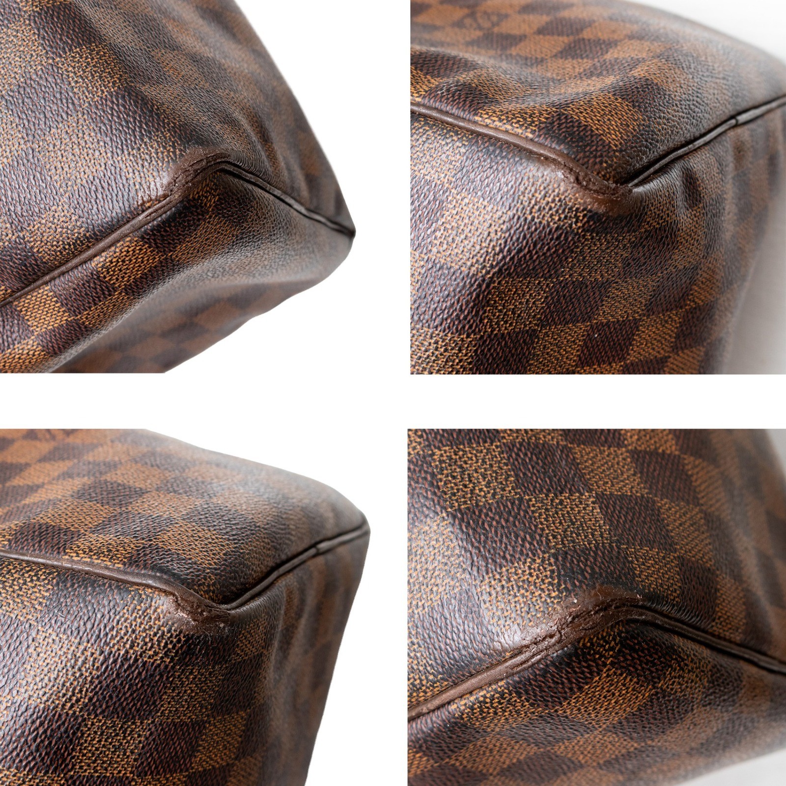 Authentic Louis Vuitton Speedy 30 Damier Ebene Canvas Handbag Brown SD3171