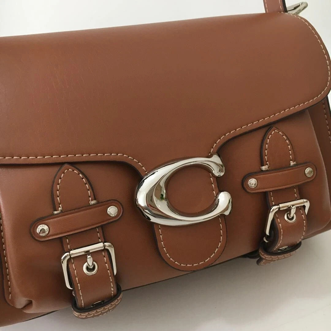 Coach CT721 Leather Soft Tabby Shoulder Bag Crossbody Brown outlet New!