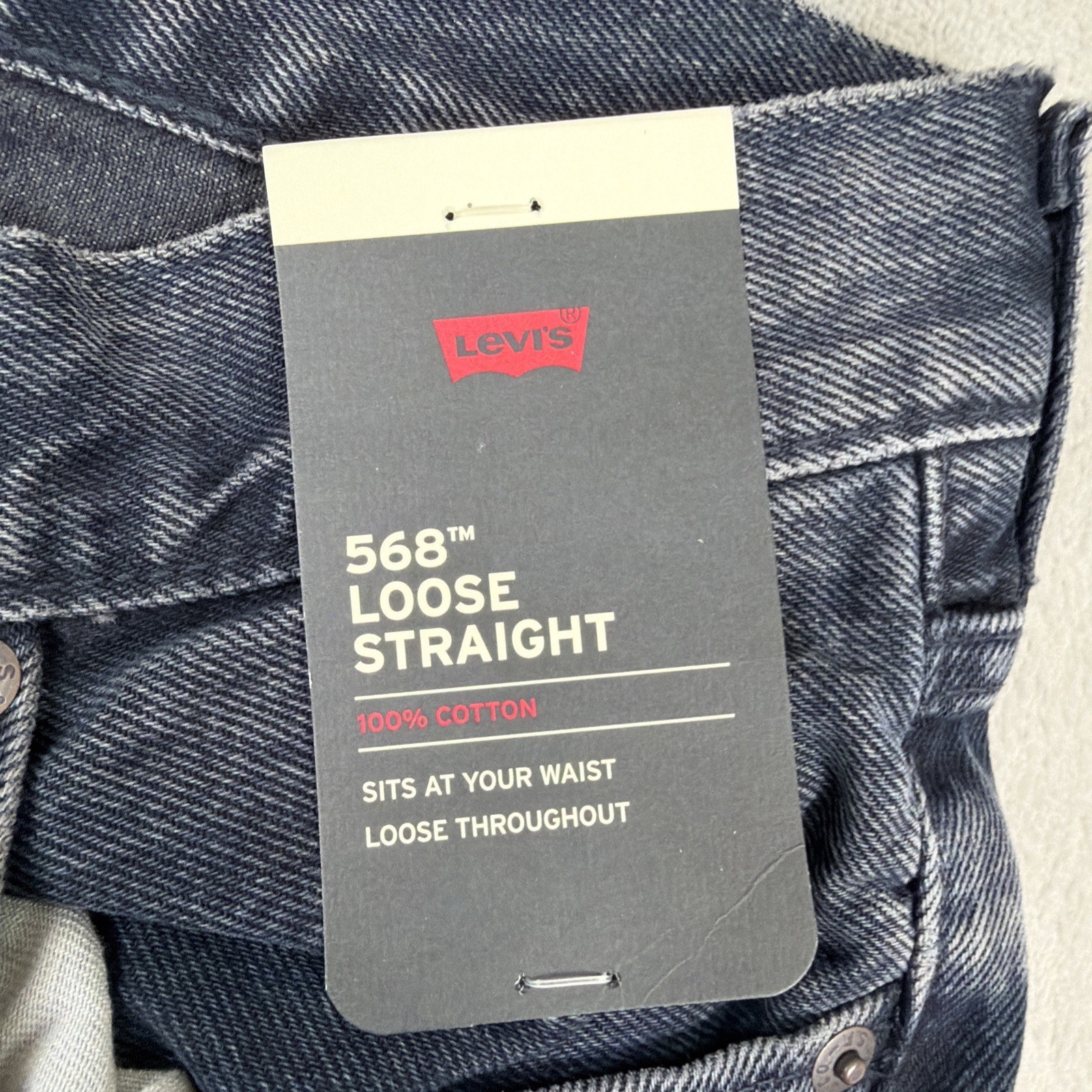 Levi’s 568 Premium Jeans Men’s Size 29×30 Loose Straight Blue Denim Cotton