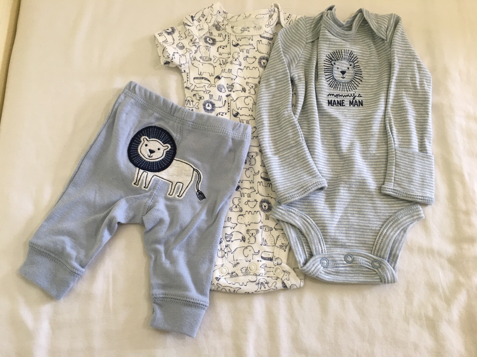 New Carter’s Baby Boys 3 Pc Set Lion Bodysuit & Pants many sizes