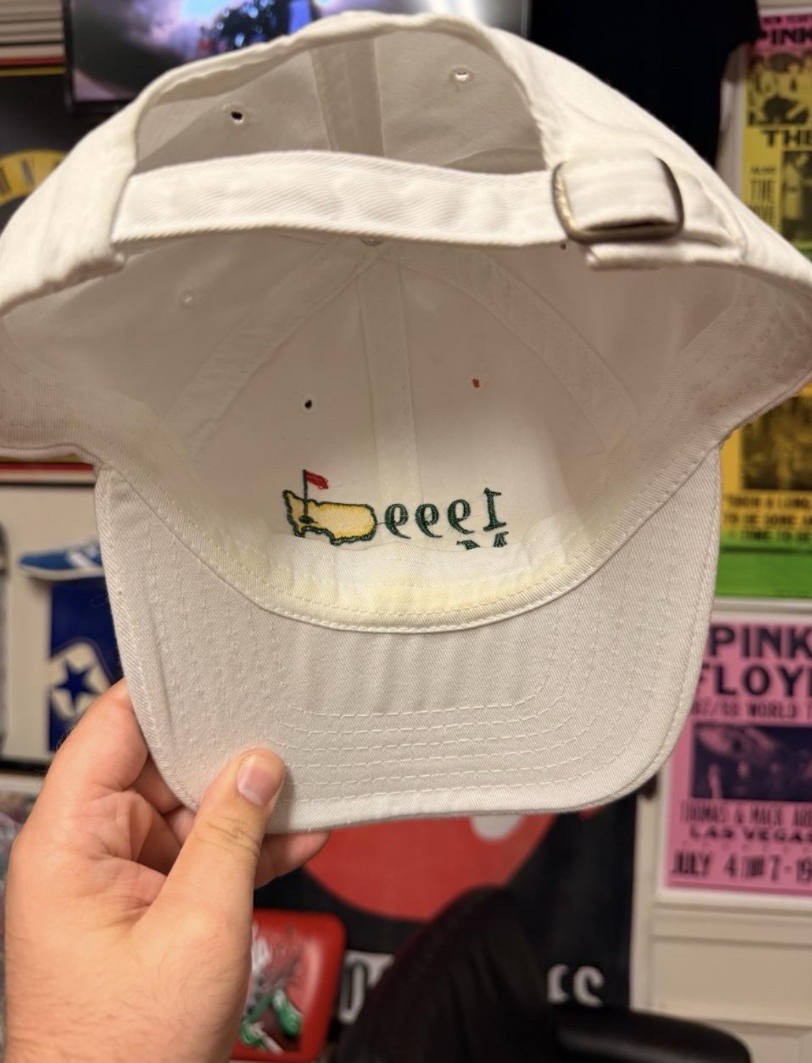 1999 The Masters Golf Embroidered Logo Hat Strapback White