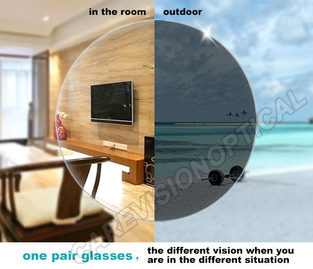 Half Rimless Mens Photochromic lens Reading Glasses +1.00 ~ +4.00 Single Vision