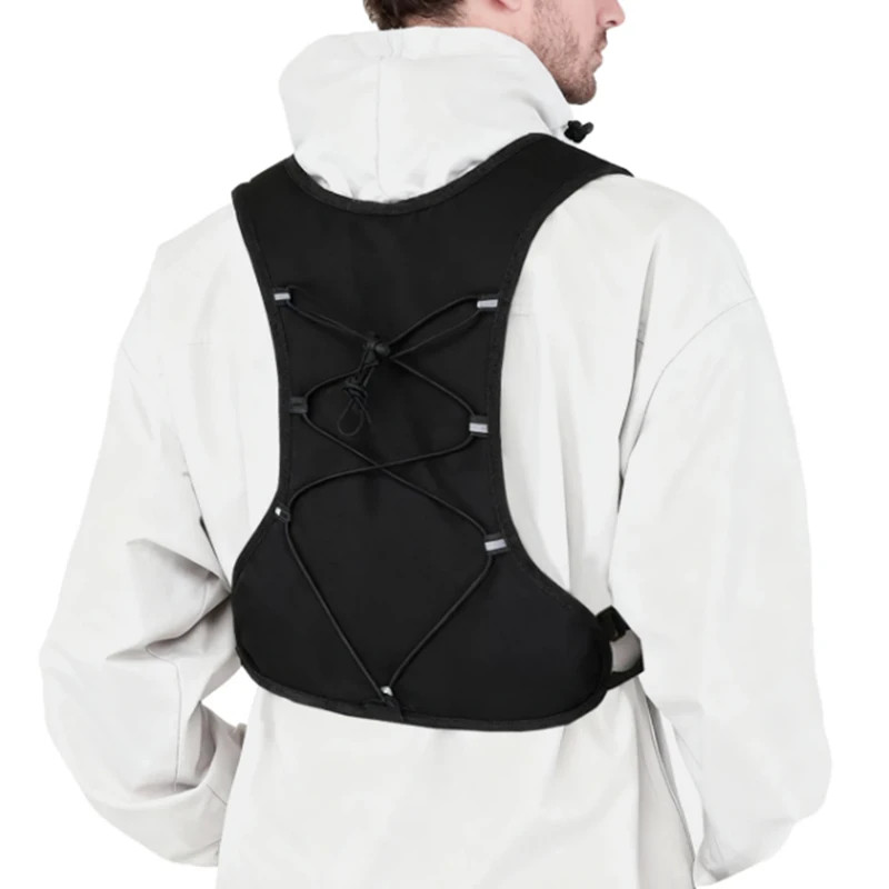 Reflective Design Chest Pack Outdoor Sports Tactical Vest Backpack Hip-hop Stree
