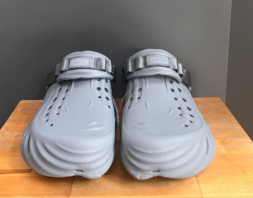 Crocs Concrete (Grey) Echo Clogs US Men 9 / Women 11 NWT