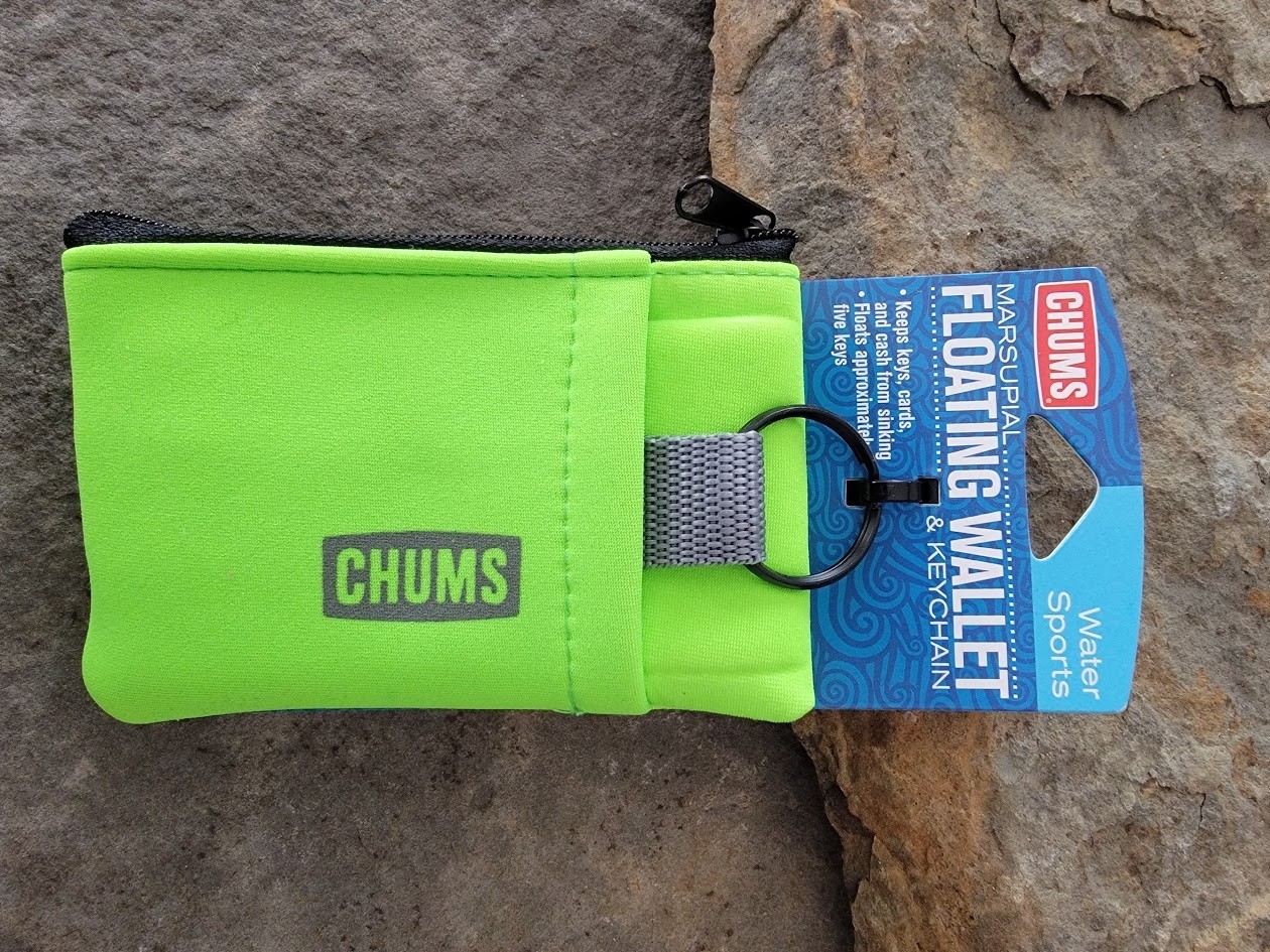 Chums Floating Wallet – Keychain – Neoprene – NEON GREEN – For Fishing – Boating