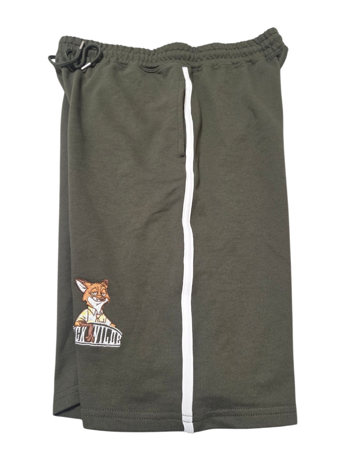 RARE Disney Japan Zootopia Nick Wilde Sweat Shorts Elastic Waist S Green A9.1