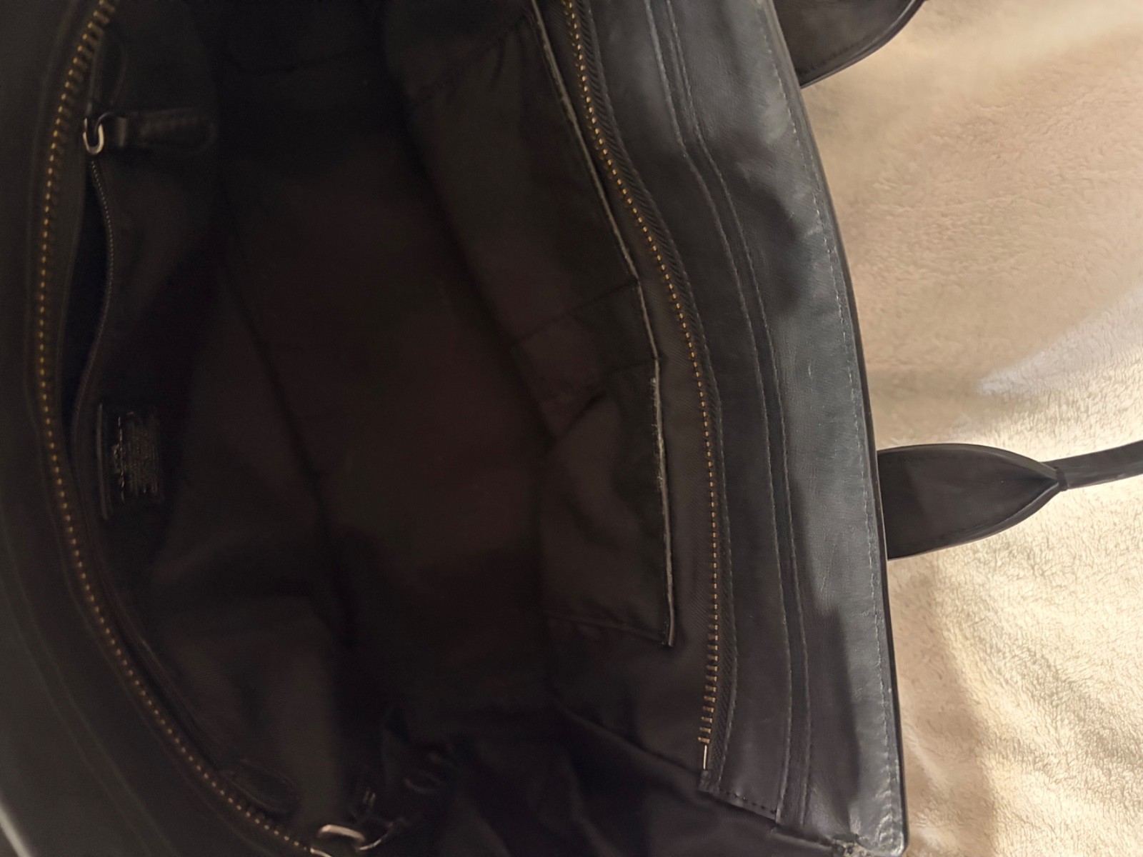 Coach Swagger 27 Carryall All Black Leather Satchel Crossbody Bag