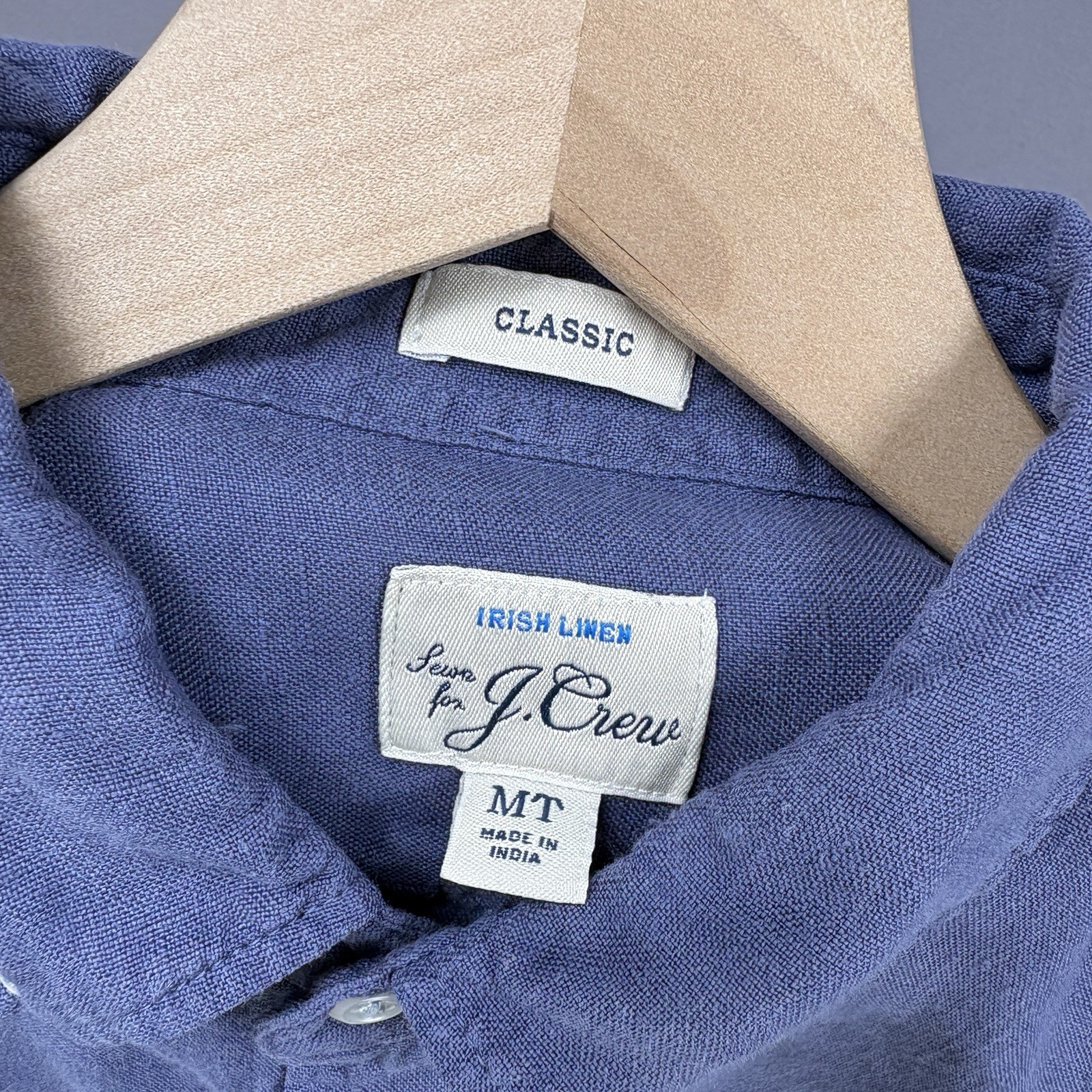 J.Crew Baird McNutt Irish Linen Long Sleeve Shirt Classic M Tall Button Front