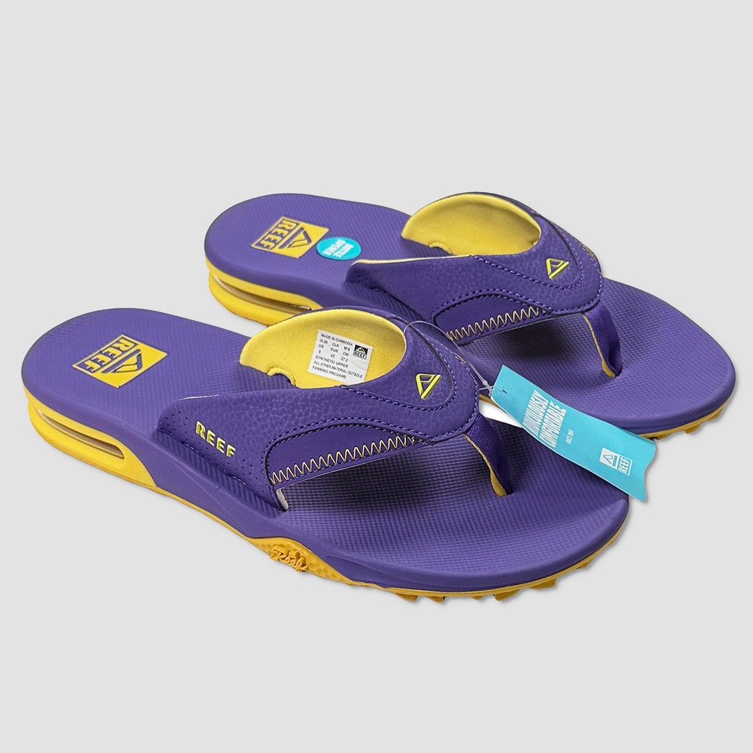 Reef Fanning Pregame / Tailgate Sandals – NWT Mens 9 Purple / Gold #48770-FL5*