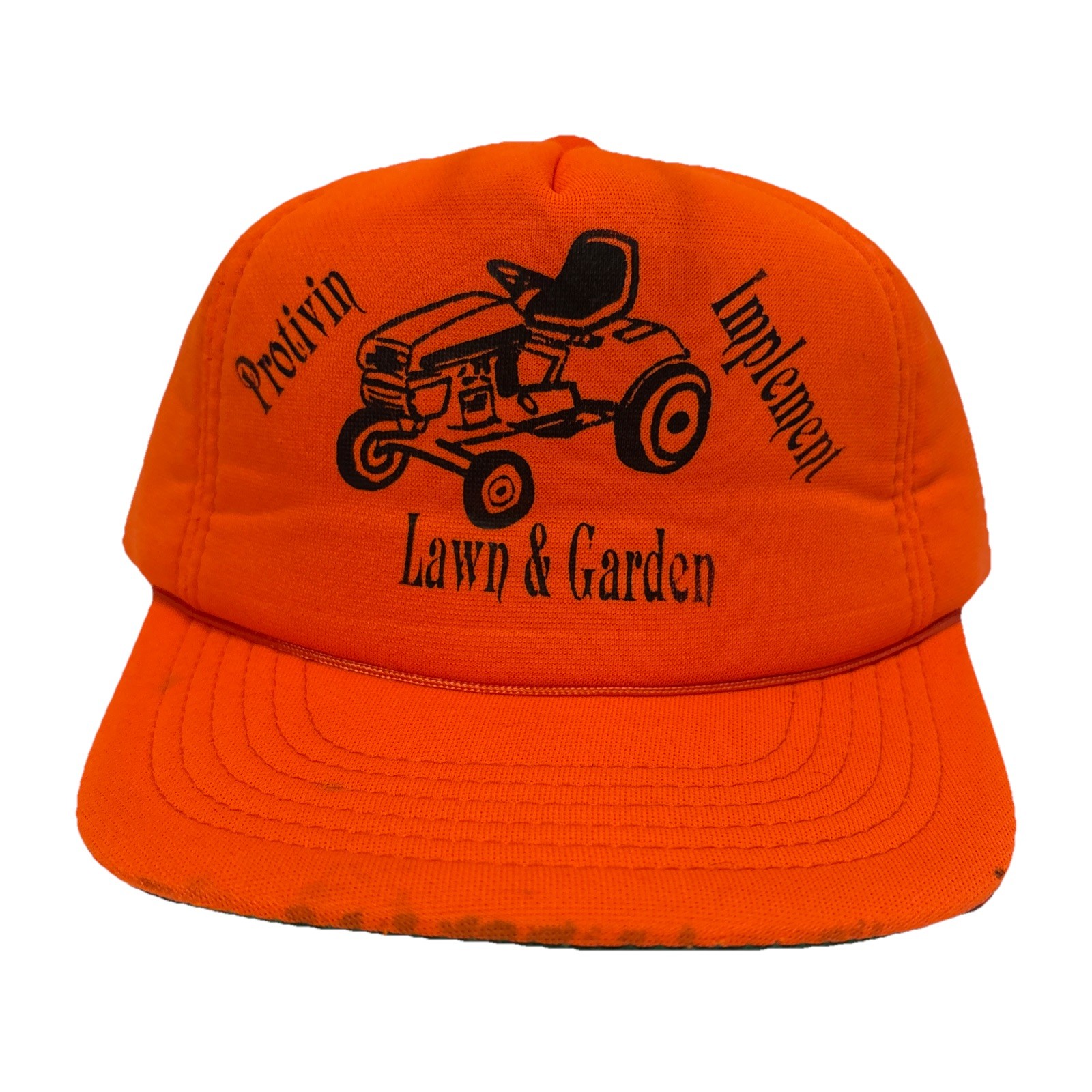 Vintage Lawn & Garden Protivin Implement Neon Orange SnapBack Trucker Hat