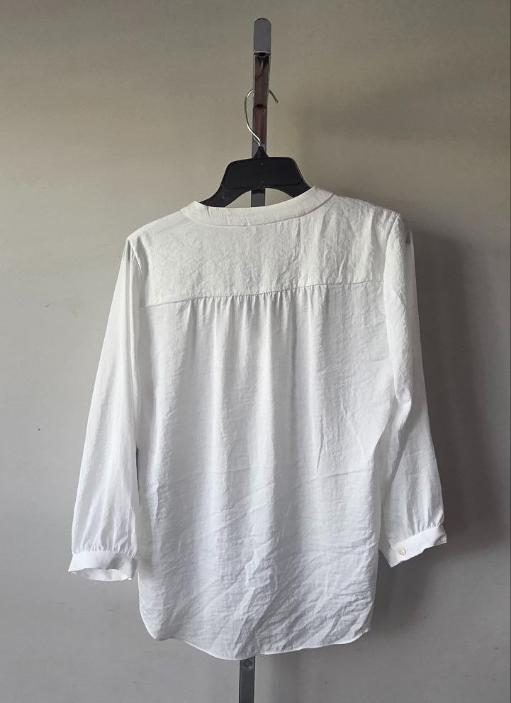 $74 Vince Camuto Women s V-Neck 3/4-Sleeve Blouse New Ivory