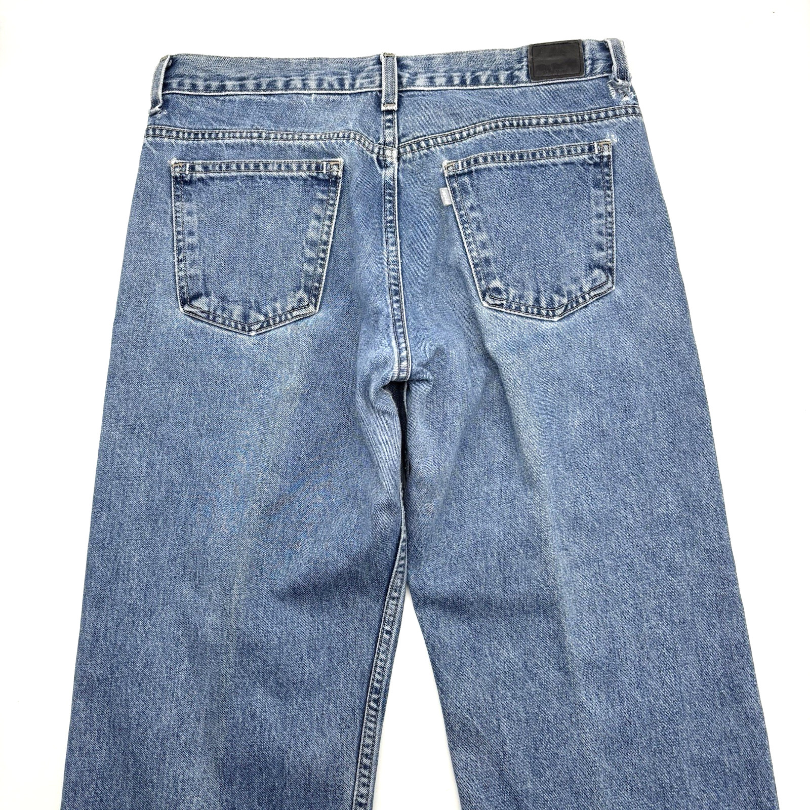 2001 Levi’s Silvertab Medium Wash Mid Rise Wide Leg Baggy Jeans 9S 31×30″ Mexico