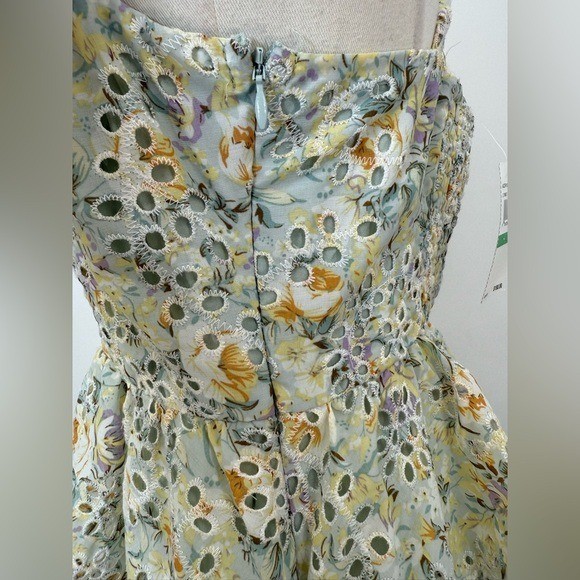 ASTR The Label Floral Tiered Maxi Dress Eyelet Midsummer NWT Large