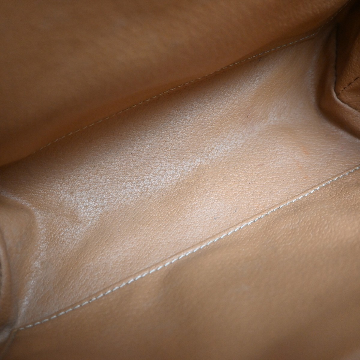 CELINE Logo Macadam Pattern Pouch PVC Leather Brown GHW Italy 01MA729