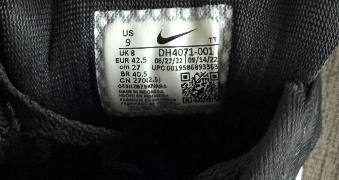 Nike Air Zoom Pegasus 39 Men’s Size 9 Black White Athletic Shoes DH4071 001