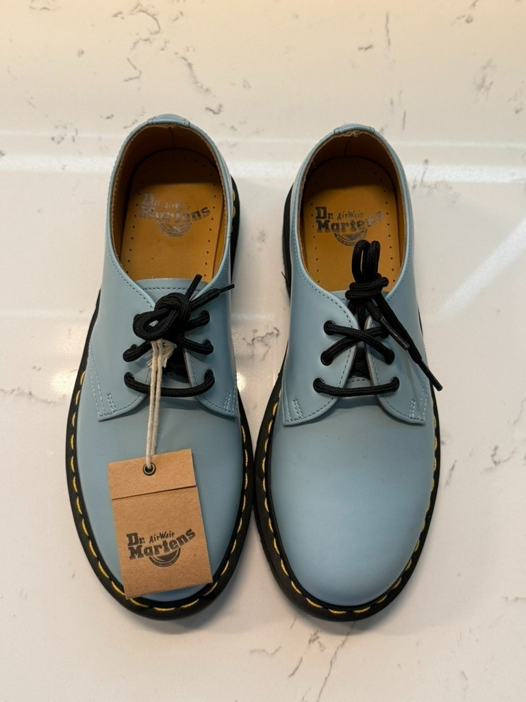 Doc Marten 1461 Smooth Leather Oxford Shoes Sky Blue New No Box – Size 7M/8W
