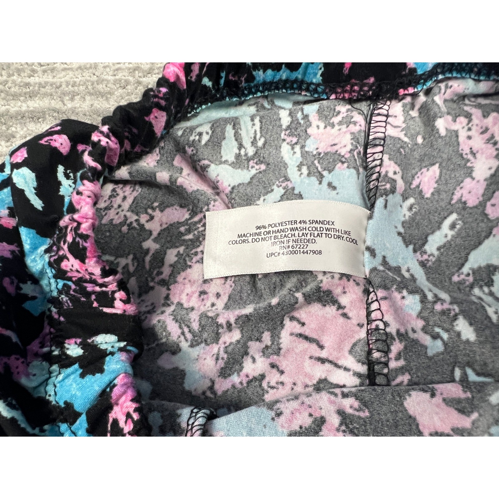 Bobbie Brooks Pajama Pants Womens Small Pink Blue Tie Dye Wide Leg Sleepwear USA