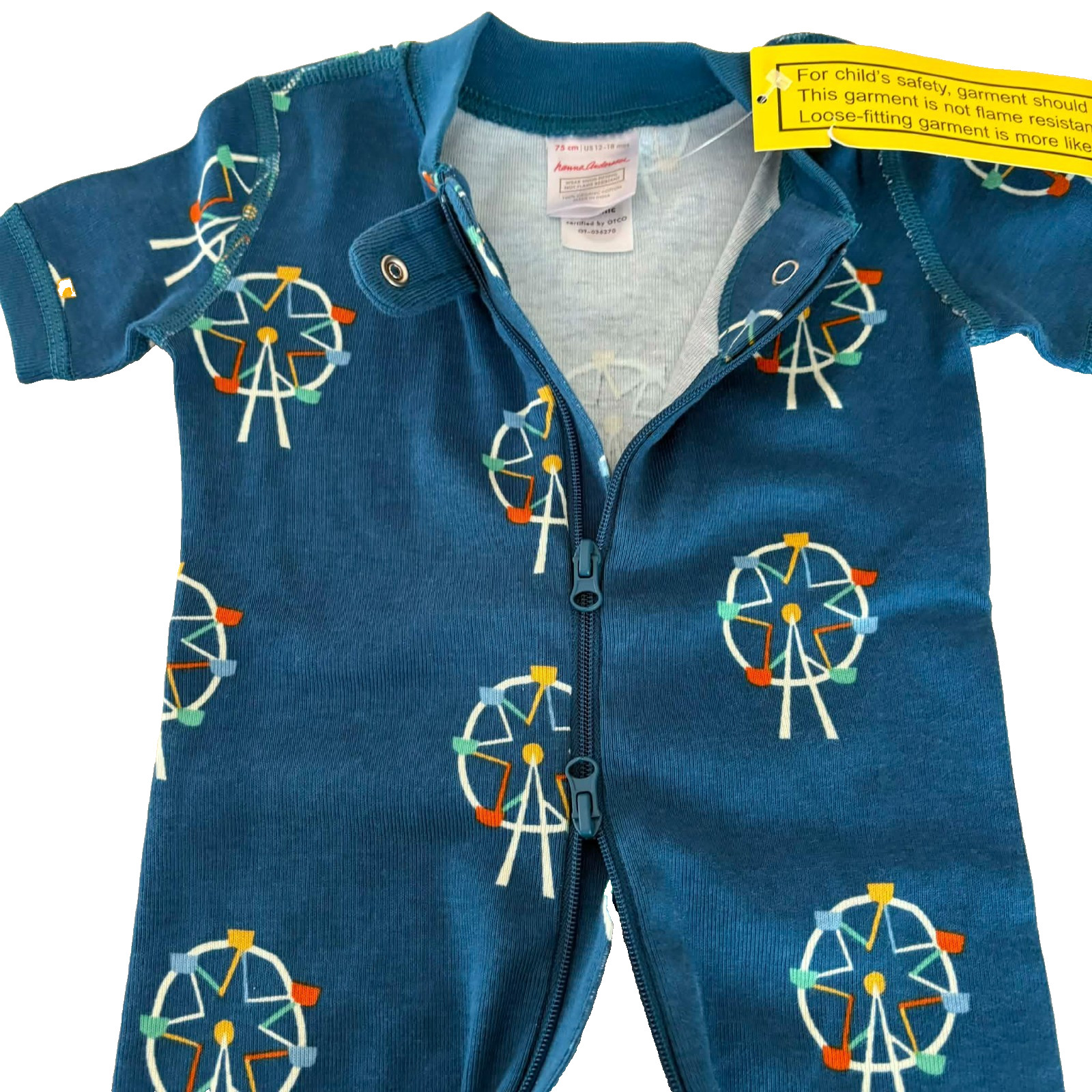 Hanna Andersson Adorable Organic Cotton Pajama. Size 12-18 Months, 75 cm.