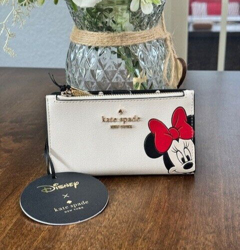 Kate Spade New York X Disney Minnie Small Slim Bifold Wallet KG660