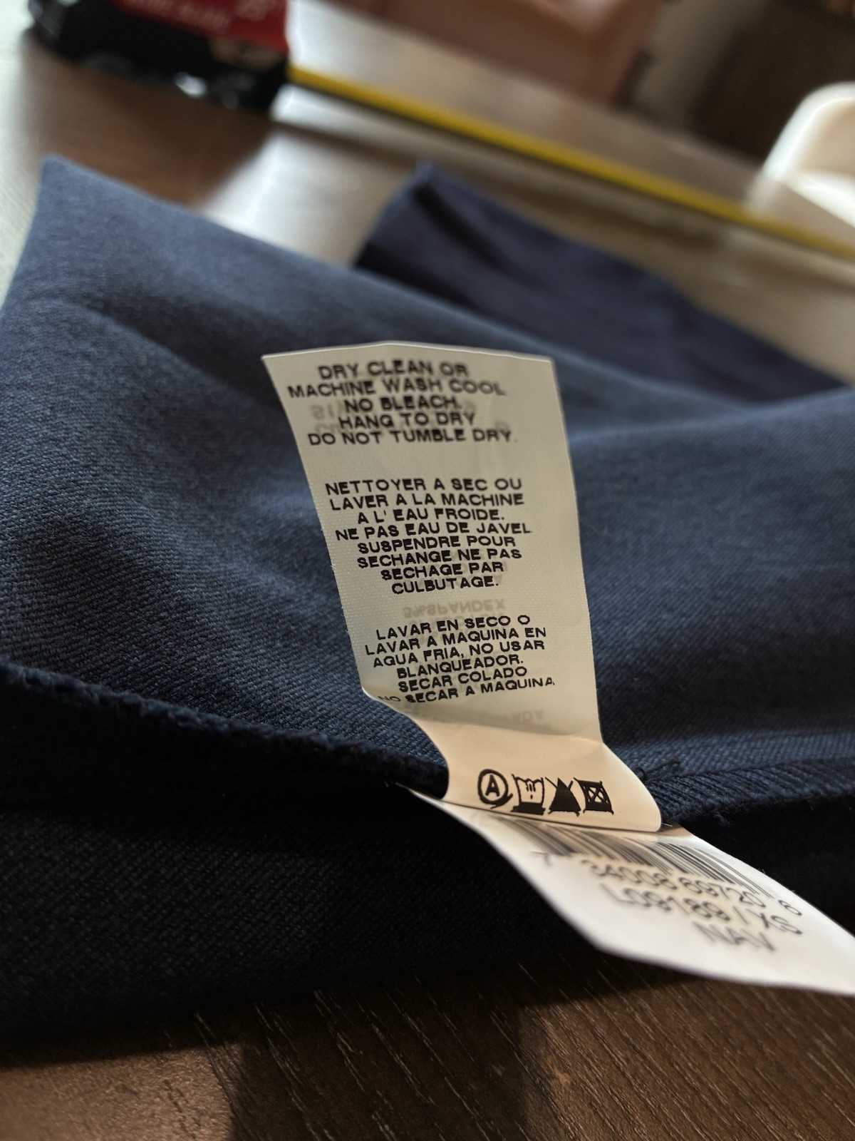 Karen Kane Navy Blue Solid Pull-On Flat Front Straight Leg Dress Pants XS 27″