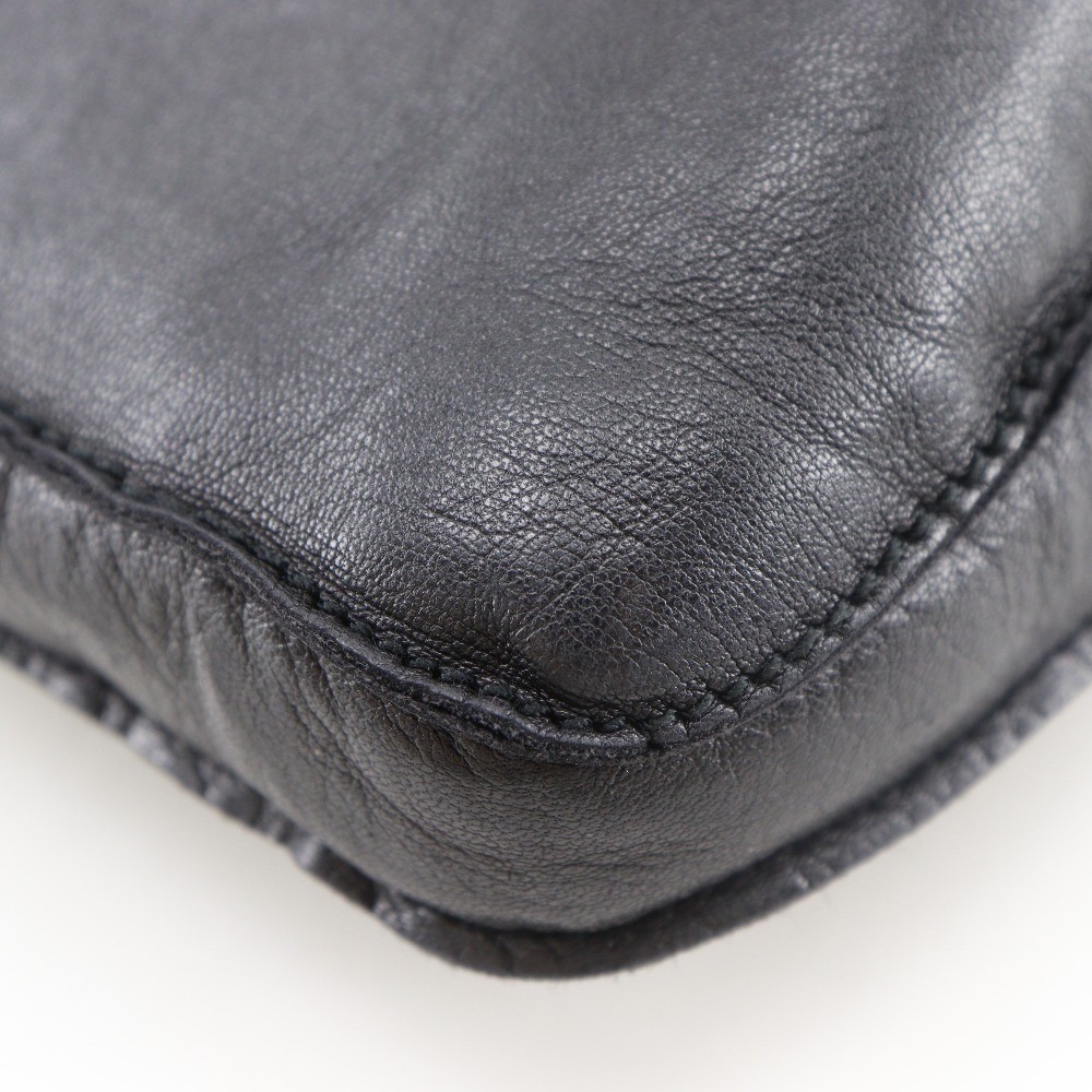 HERMES Toudu Shoulder Bag black Calfskin unisex